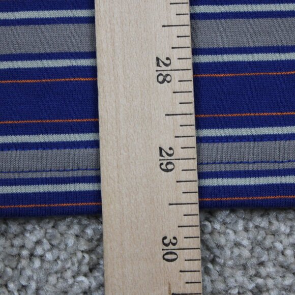 Puma Polo Shirt Mens Large Blue/Orange Contrast Collar Cotton Golf S/S Pullover - Picture 13 of 14